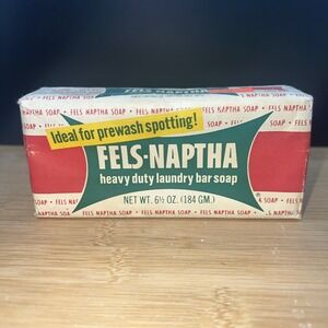 Vintage FELS-NAPTHA Heavy Duty Laundry Bar Soap  6 1/2oz. Movie Prop